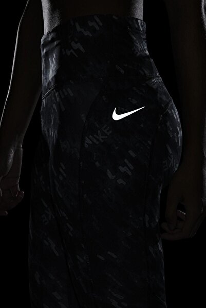 Nike Fast Dri Fit Running Leggins 3 Cepli Toparlayıcı Siyah Tayt