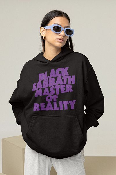 SEVBANO Anime Printed Unisex Oversize Black Sabbath Master of Reality Hoodie