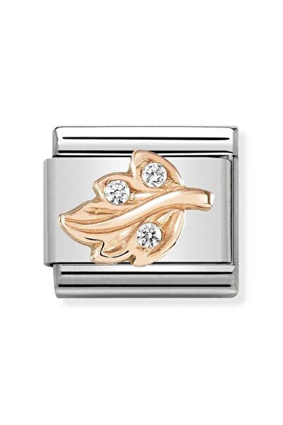 NOMİNATİON Composable Classic Symbols In Stainless Steel With 9k Rose Gold An...