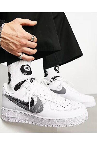 Nike Air Force 1 '07 Leather Unisex Sneaker White Hakiki Deri Günlük Spor Ayakkabı Beyaz