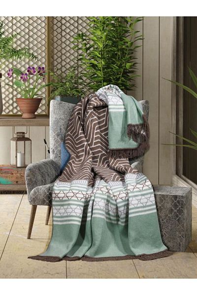 YGT Home Petra Elenor Double Cotton Tv Blanket - 180X220
