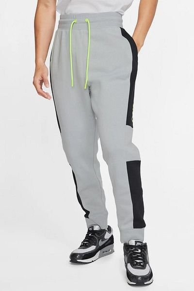 Nike Ανδρικά αθλητικά ρούχα Air - Γκρι Fleece Jogger Sweatpants, Shardon Fleece