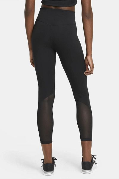 Nike One Dri Fit Mid Rise Leggings 7/8 Gatherer Μαύρο κολάν με 2 τσέπες