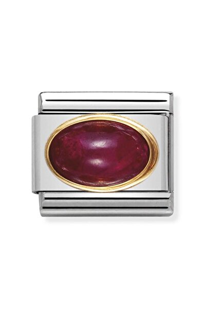 NOMİNATİON Composable Classic Oval Stones In Stainless Steel With 18k Gold (1...