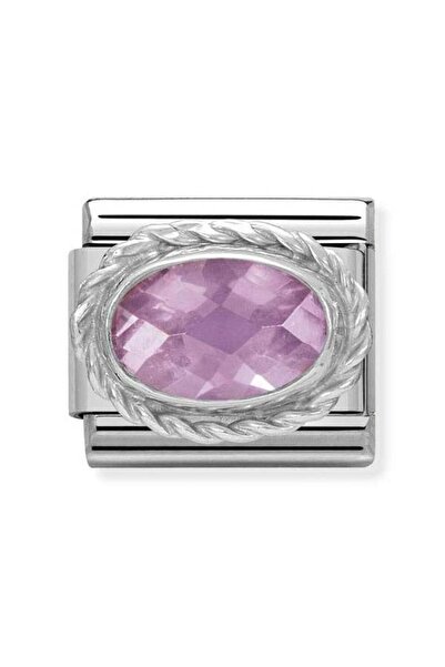 NOMİNATİON Composable Classic Faceted Cz In Stainless Steel With 925 Sterling...