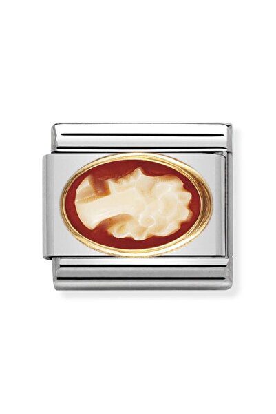 NOMİNATİON Composable Classic Dekoratif Link - Taşlar Oval - Kameo - (12 CAMEO) 18k Altın