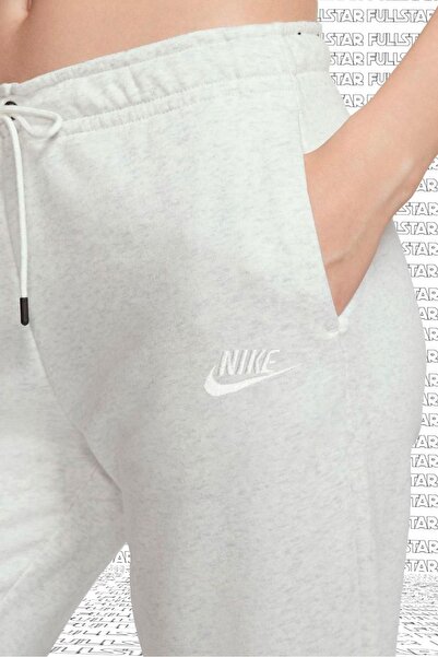 Nike Sportswear Essential Fleece Sweatpant Pamuklu Şardonlu Eşofman Altı Beyaz Melanj