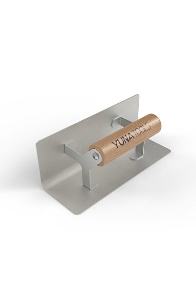 YUNA TOOLS Paslanmaz Çelik İç Köşe Malası 200(L)x75(W)x75(W) mm R12 - Ahşap Sap