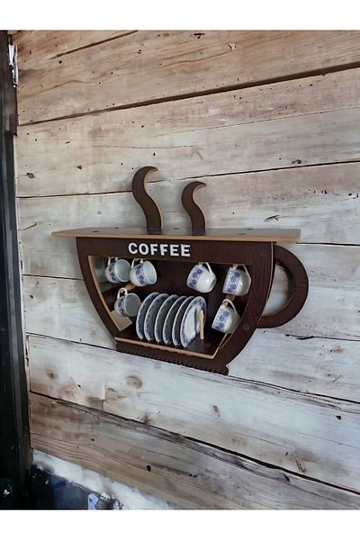 ElisGiftStore ركن القهوة، ملحقات المطبخ للمكتب المنزلي والمقهى، رف الأكواب، حامل الأكواب، حامل الأكواب، رف التوابل EH033