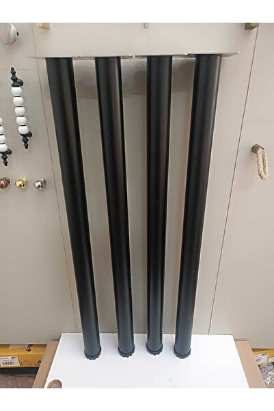 LİYAHOME MATSİYAH MOBİLYA MASA BORU AYAĞI  (ÇAP ÖLÇÜSÜ 42MM) (BOY UZUNLUĞU 71CM) ALTTAN AYARLI  4ADET