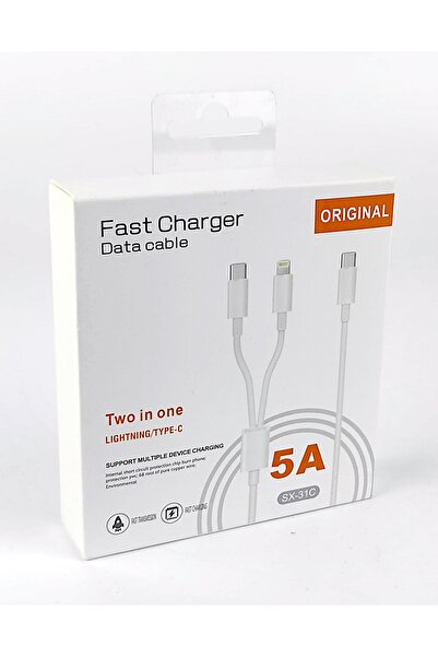 Apera İkisi Bir Arada Çoklu Şarj ve Data Kablosu iphone ve Android ile Uyumlu...