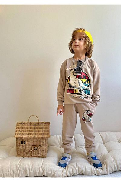 YİGİT BUTİK Boy's Set - Yigit Boutique Dinosaur Printed