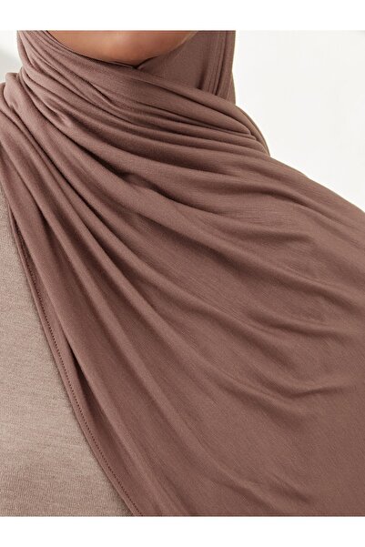 Femple Modest Premium Μικρό Jersey Σάλ - Χρώμα Mocha, 150x50 εκ., Hijab