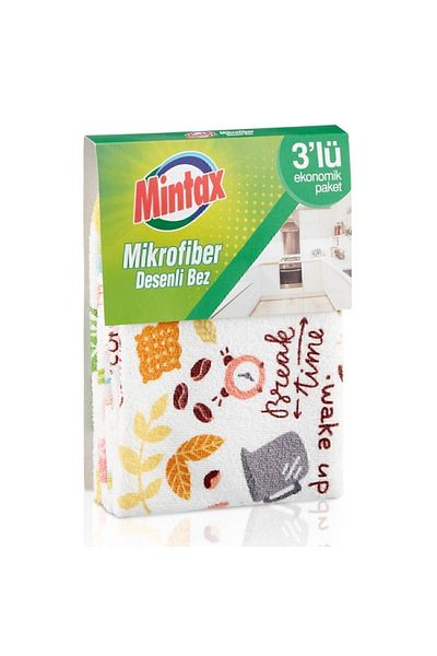 Mintax Microfiber Patterned Cloth Economical Pack of 3