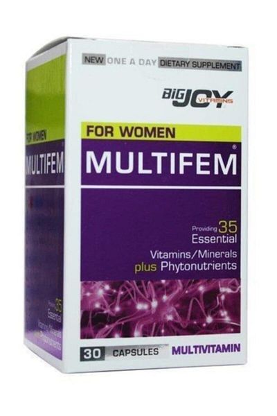Bigjoy Sports Multifem Womens - 30 كبسولة عشبية متعددة الفيتامينات