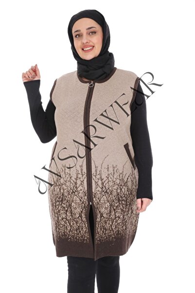 AVSARWEAR Patterned Plus Size Mother's Vest with Pockets AVS-D1701234419