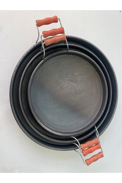 Tunca Sheet Roasting Pan Set (V?r?q Qovurma Qabi) 3 Pieces 1st Quality Thick Sheet