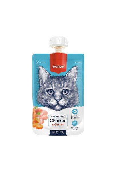 Wanpy Taze Tavuklu Ve Havuçlu Vitaminli Kedi Et Ezmesi 90 gr X 2 Adet