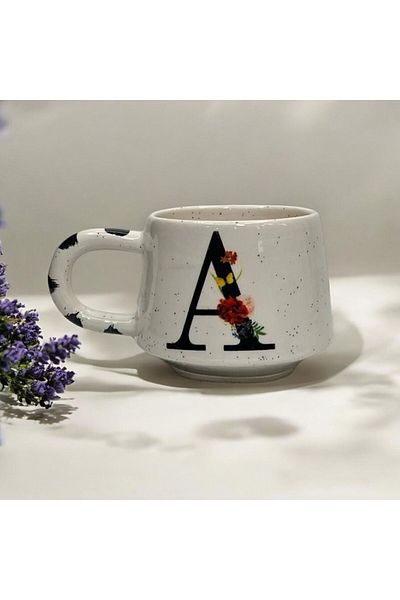 İlbay Çini Takı Ceramic Letter Mug Cup Mug