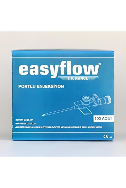Easyflow Branül (intraket) Mavi (22g) 1 Kutu 100'lü Paket