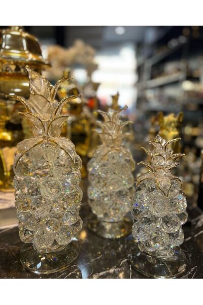 Kristal 3’lü Büyük Boy Ananas Gold