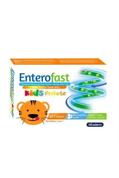 Miraderm EnterofaSt KidS - 10 VialS Probiotic Milk