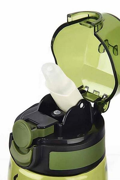 Titiz Plastik Peakgift Titiz Rio Water and Detox Water Bottle with Straw Flask Policarbon 750 Ml-green