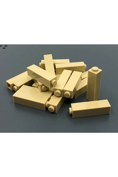 LEGO Moc Creator Custom Accessory - 1X1X3 Tan Tan Brick, 6 Pieces Will Be Sent