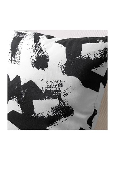 IKEA Μαύρο Turill Cushion Λευκό Μαύρο 1 τεμάχιο Μονό 40 x 40
