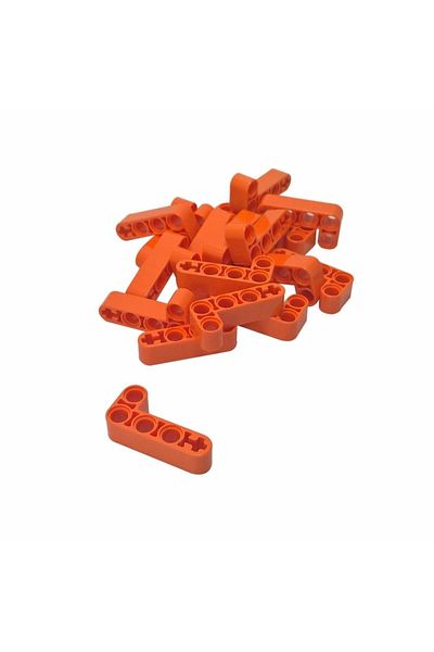 LEGO Technic Moc Custom Liftarm Bent Thick L-Shape 2 X 4 - Orange 4 Pieces Will Be Sent