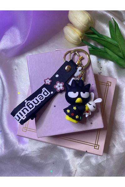 SANRIO Sanrio character keychain, pine ornament, 1 piece, penguin