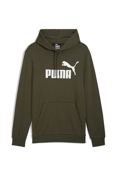 Puma Unisex φούτερ με κουκούλα και μεγάλο λογότυπο ESS Yeşil