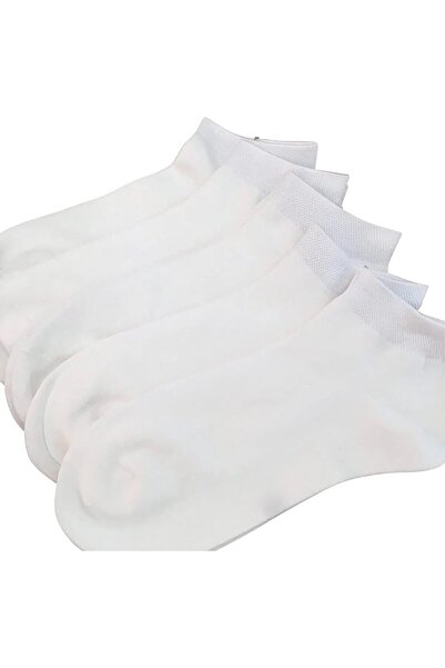myprem socks White Cotton Ankle Length Socks 5pcs