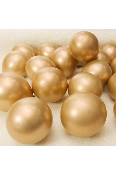 Kalisan Gold Chrome Balloons 10 Pieces Small Size 5 Inch