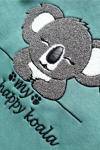 Cloise Pulover pentru fetiță, cu glugă, cu broderie Happy Koala