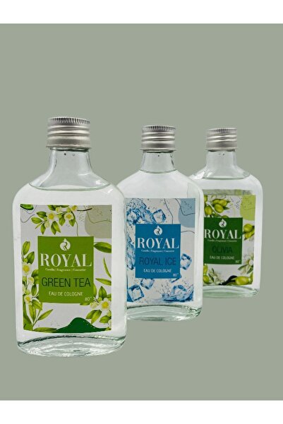 ROYAL MUM Kolonya 3lü Set Grean Tea -royal Ice - Olıvıa (200 Ml X 3 Adet )