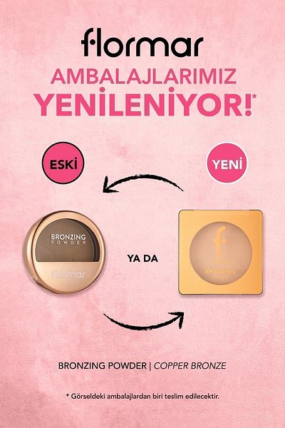Flormar Yoğun Pigmentli Işıltılı Bronzer (BAKIR BRONZ) - Bronzing Powder - 003 Copper Bronze - 8682536053419