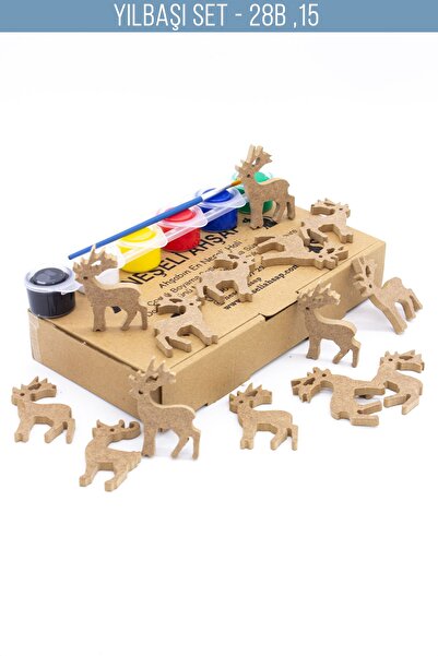 na neşeli ahşap Yılbaşı süsü çocuk okul öncesi etkinlik Yılbaşı ağacı dekoru ...