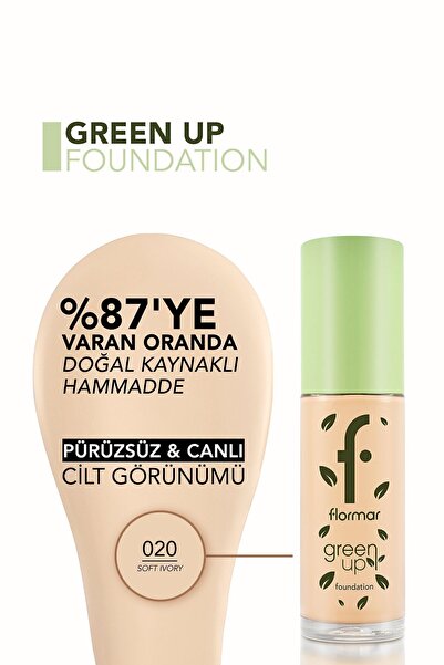 Flormar Green up Creamy Textured & Matte Finished Vegan Foundation