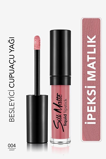Flormar Kadife Dokulu Likit Mat Ruj - Silk Matte Liquid Lipstick - 004 Daısy - 8690604397334