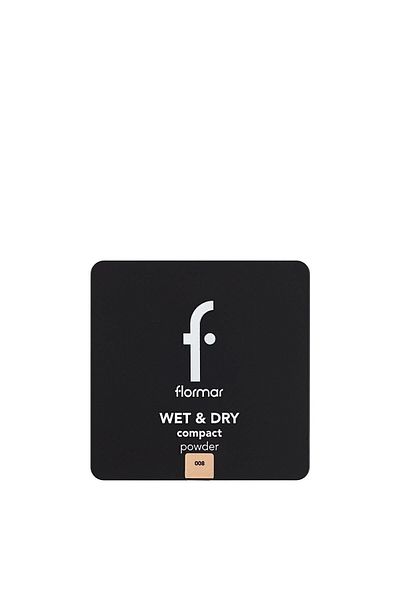 Flormar Wet-dry Creamy Powder (WARM BOTTOM TONE) - Wet&dry Compact Powder - 008 Medium Peach -8682536053754