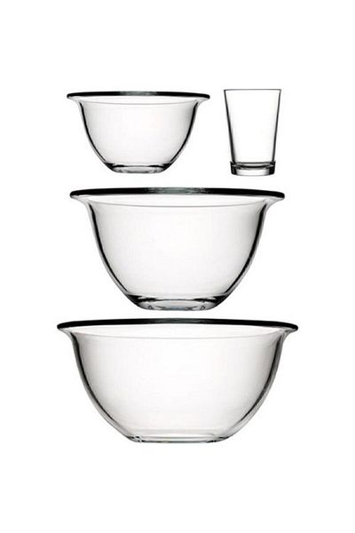 Paşabahçe 4 Piece Oven and Mixing Bowl Arda Turkmen Flavor Prep Set