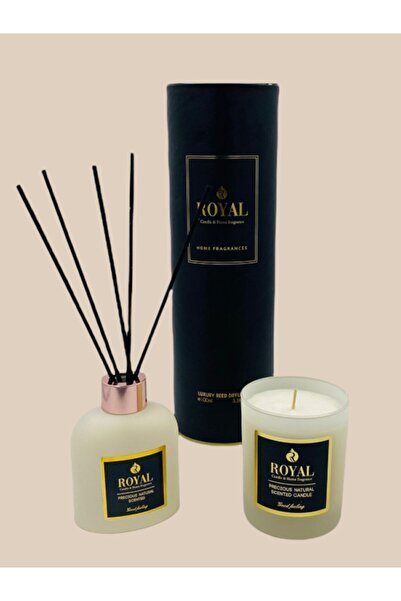 ROYAL MUM Mat Bej Set 2 li Royal Bella Kokulu Somon Bej Rengi Cam Set Ve Hedi...