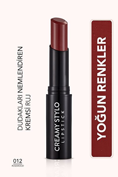 Flormar Yarı Parlak Stick Ruj- Creamy Stylo Lipstick -012 Rosewood-8682536013727