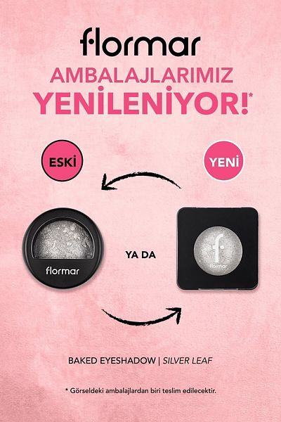 Flormar Yoğun Işıltılı Göz Farı - Baked Eyeshadow -009 Silver Leaf- 8682536052504