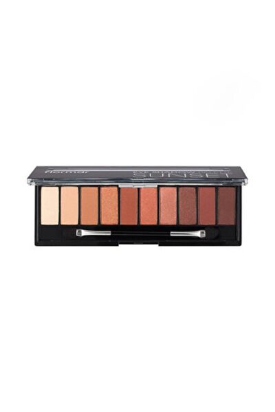 Flormar 10'lu Far Paleti (NUDE VE TOPRAK TONLARI)-eyeshadow Palette-003 Sunset- 8690604551699