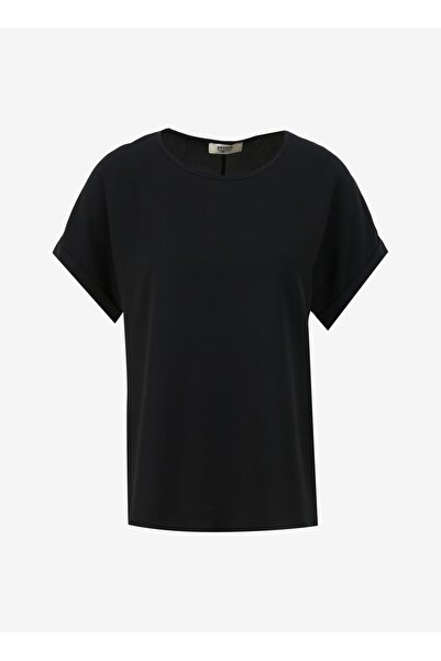 People By Fabrika Bisiklet Yaka Siyah Kadın Bluz SPBF4SL-BLZ5569