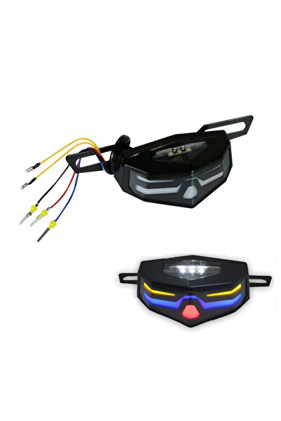 Streak Motosiklet Stop Led Fren Lambası Su Geçirmez Arka Işık Flaşör