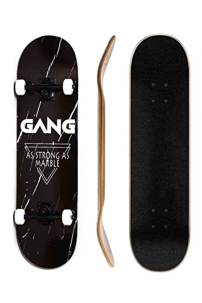 Genel Markalar Skateboard 8.0 Marble Black Complete Profesyonel Kaykay