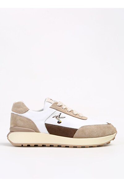 Fabrika Beyaz - Bej Kadın Deri Sneaker MARISSA